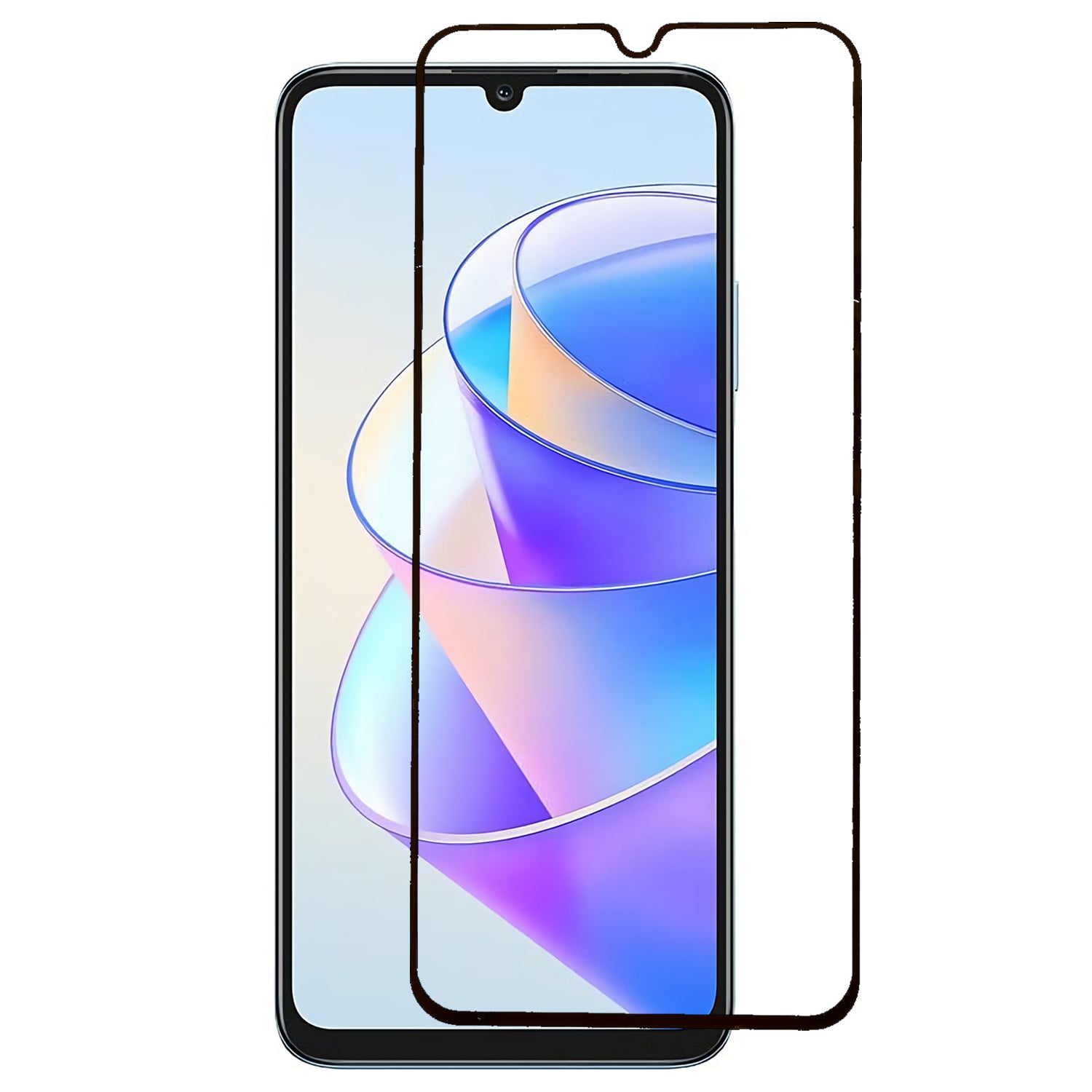 For Honor X7a 5G Full Glue Tempered Glass Film 9H Hardness Silk Printing Secondary Hardening Full Screen Protector For Honor X7a 5G Full Glue Tempered Glass Film 9H Hardness Silk Printing Secondary Hardening Full Screen Protector
